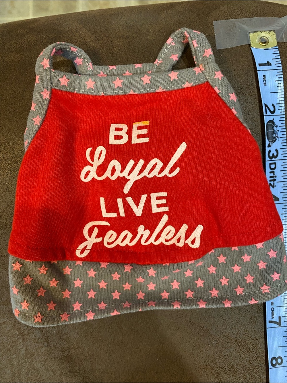 Be Loyal Live Fearless Red & Gray Star Dog Tank